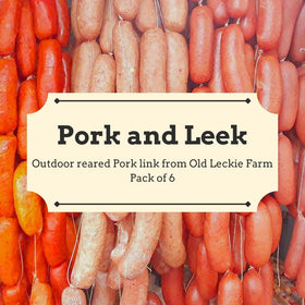 Pork and Leek Links (6 sausages)